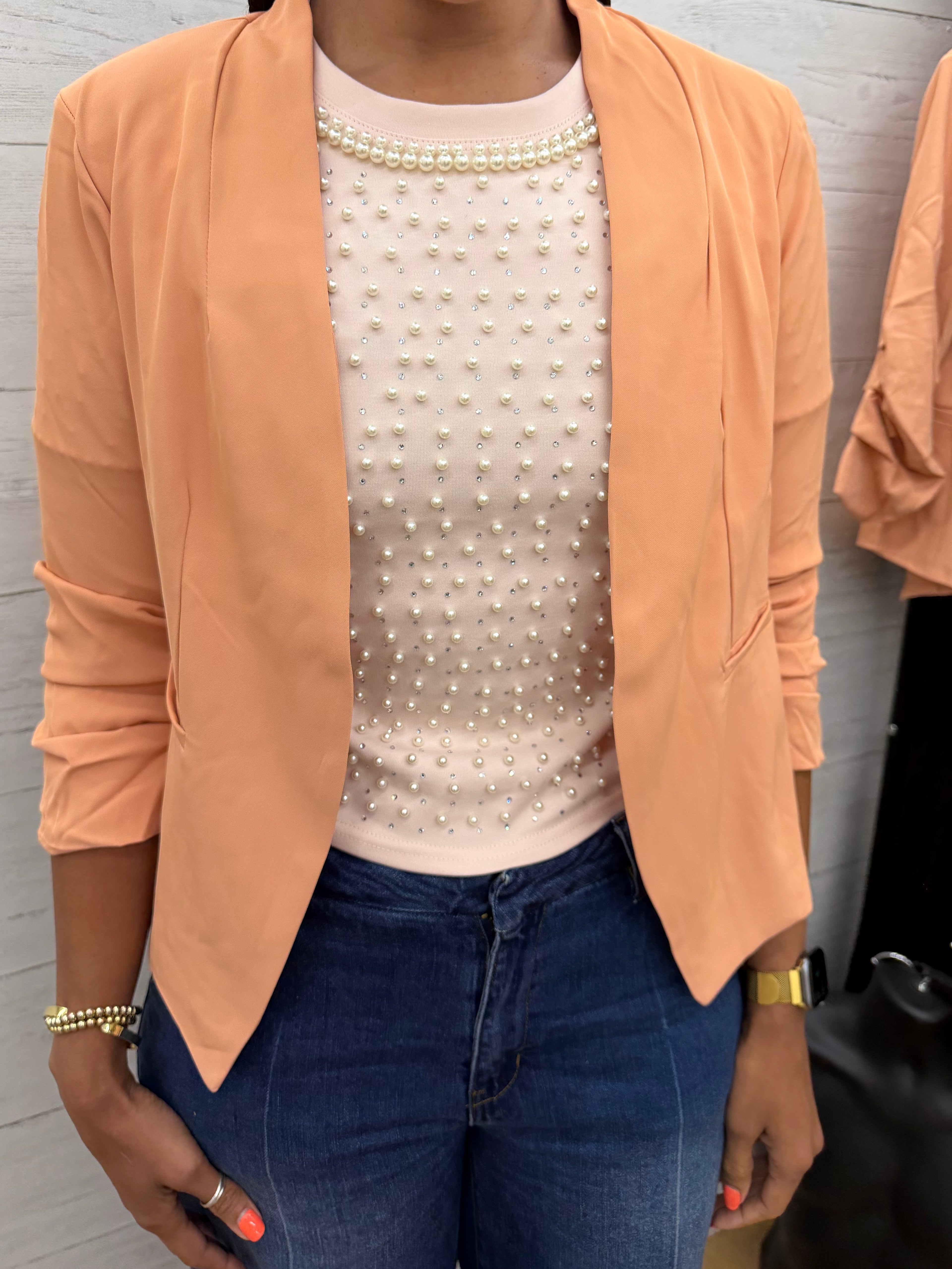 Blush Power Blazer