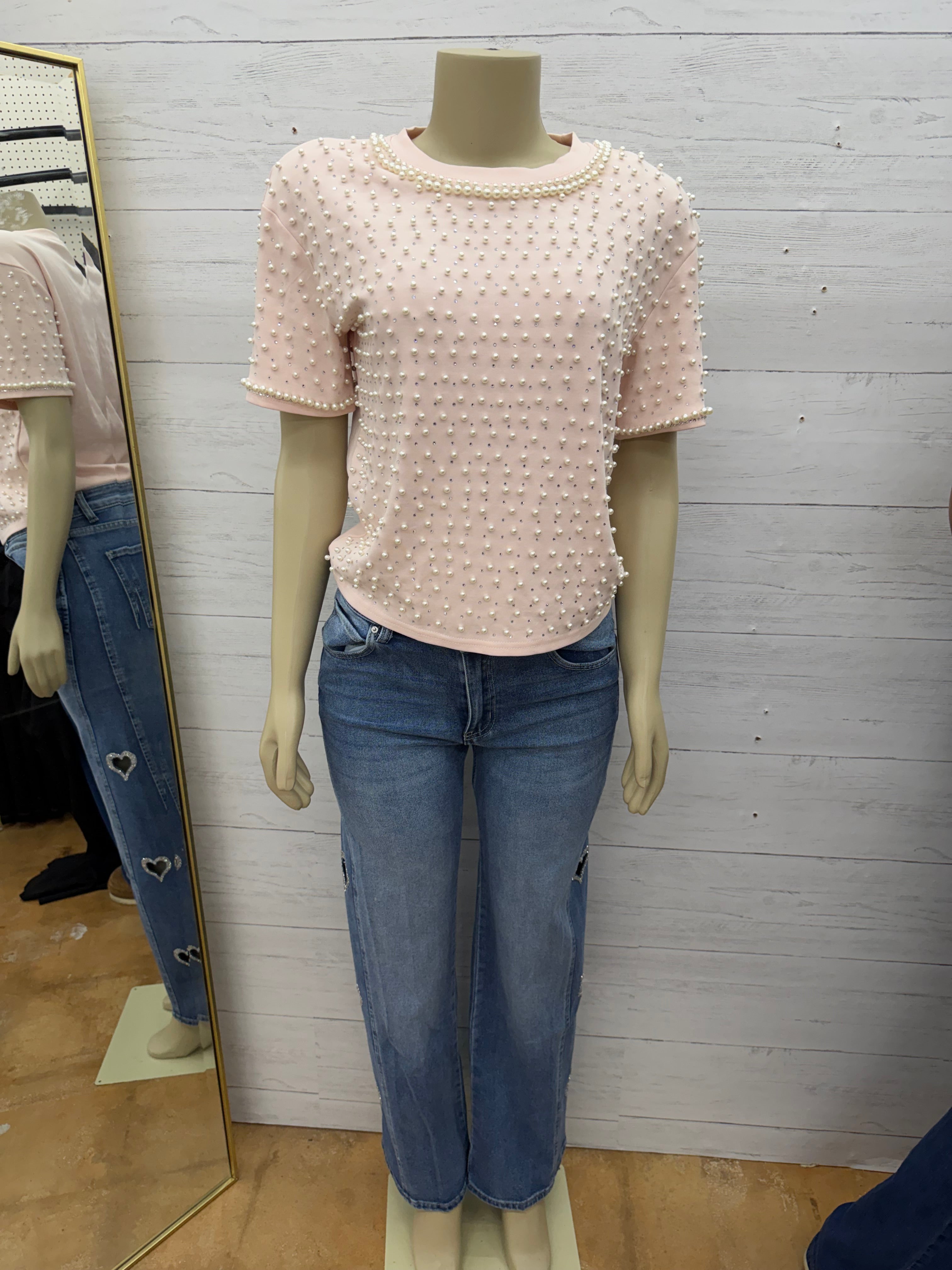 Heart Cut Out Denim Jeans