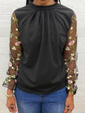 Floral Black Blouse